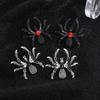 Exaggerated Black Spider Crystal Earring for Women Trendy Personality Dark Style Halloween Earrings Holiday Party Jewelry Gifts