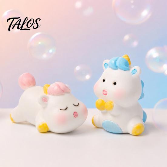 Office Desk Ornament Cute Unicorn Ornaments, Micro Landscape Decorative Resin Figures, Compact Healing Figurine for Home Car Dashboard Desktop
