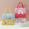 Large Capacity Cartoon Insulated Lunch Bag Wear Resistant Fun Animal Designs