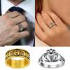 316L Edelstahl Claddagh Ringe für Liebende Retro-Stil Liebe Treue BFF Hochzeitstag Irischer Passender Partner Schmuck