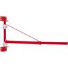 Electric Hoist Support Arm, 600 kg Max Load Capacity, Electric Hoist Holder Swing Arm with Pole, Steel Hoist Frame, 180° Swivel Scaffold Hoist Lifting