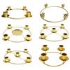 Yousheng Advent Wreath Candle Holder Christmas Candle Ring Stand for 4/5 Taper Candles Gold Metal Advent Wreath Ring for Christmas Holiday Home Party