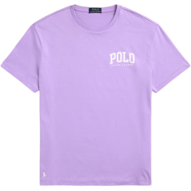 

Polo Ralph Lauren Футболка с круглым вырезом, однотонная, с коротким рукавом, мужская, топы, светло-лиловый, MNPOTSH1N822726-500 XL