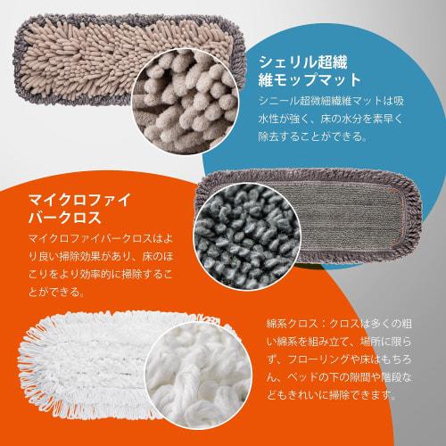 CLEANHOME Floor Mop, Wet/Dry, 360-Degree Rotation, Extendable 113-141cm, Suitable for Floors, Balconies, Entryways, Floors, Gardens, and Bathrooms, No