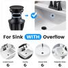 Bathroom Sink Drain Stopper with Overflow Fit Lavatory Vanity Sink Pop Up Drain Assembly By RUITHOE