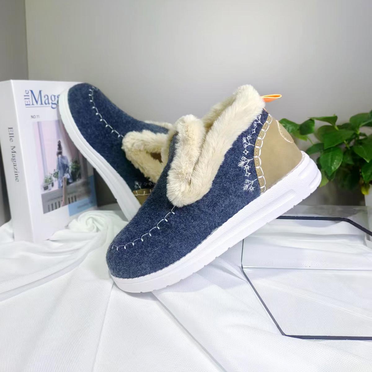 

Женские демисезонные туфли на плоской подошве с плюшевой отделкой и вельветовой подкладкой 39