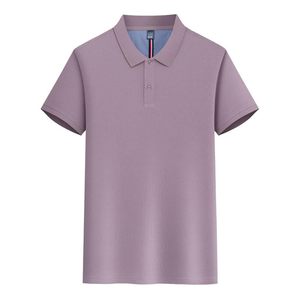 Summer POLO Shirt Men and Women Same Short-sleeved T-shirt Quick-drying Solid Color 220g 7A Antibacterial Lapel Top