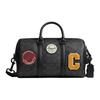Venturer 27 Logo-Print Reißverschluss Boston Bag Herren Umhängetasche Grau Schwarz CY821-QBA5F