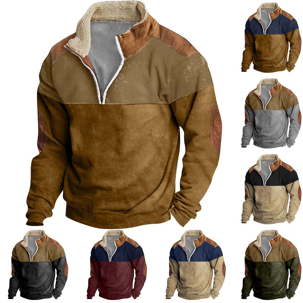 Men's Hoodie Loose Long Sleeves Round Neck
