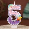 Flowers Rainbow Handmade Numbers Birthday Candles Cake Decoration Party Festive First Year Number Candles 0-9