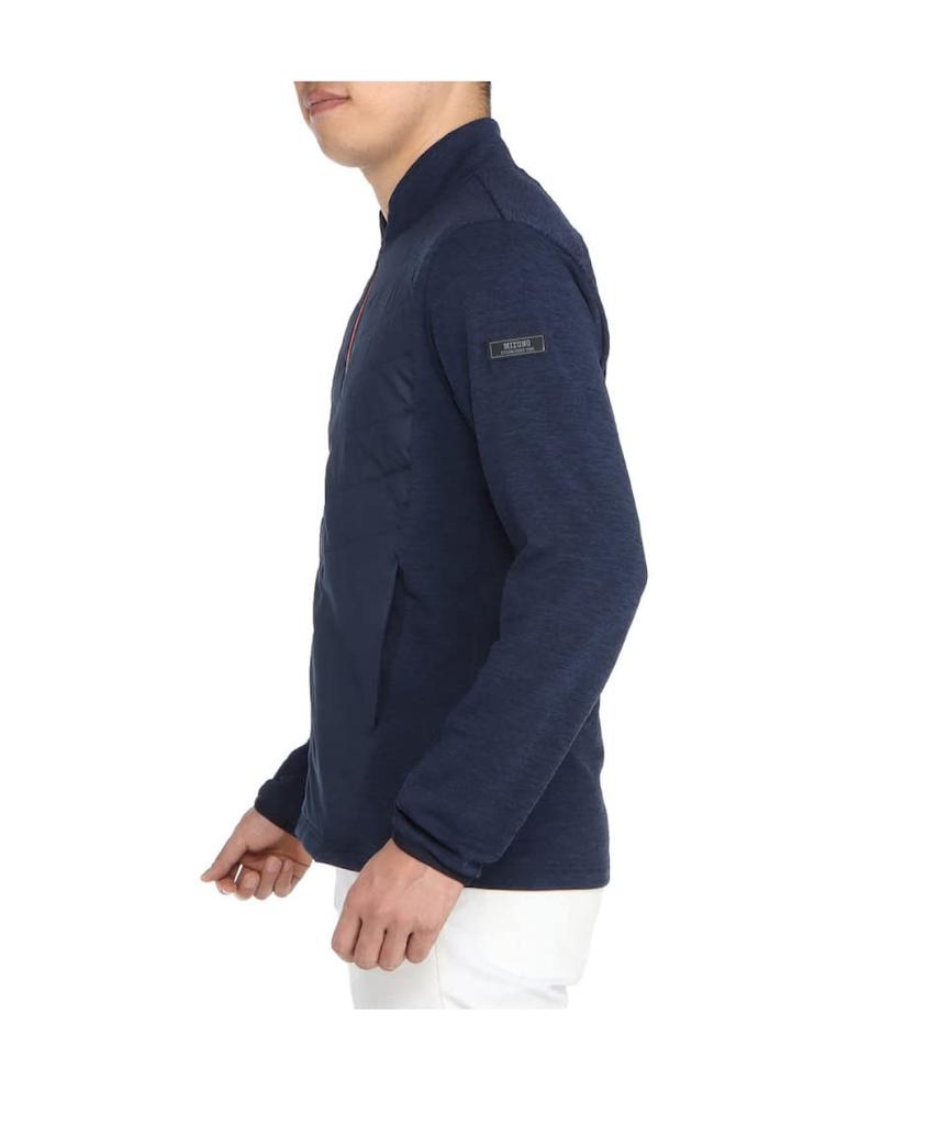 Mizuno Stretch Fleece Golf Black Size XL equivalent to Japanese size Men's Full-Zip Midlayer, 52MC0542, Heather, (Japan XL, 2L)