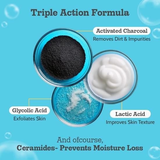 Chemist At Play Tiefenreinigendes Duschgel| Aktivkohle entfernt Schmutz | Milchsäure für die Hautstruktur| Glykolsäure für Peeling| 236ml