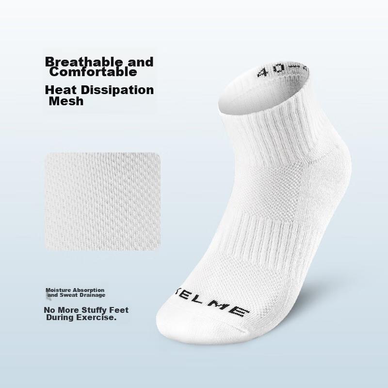 KELME Sport Socken (3 Paare), Sommerliche Schweißabsorbierende Kniehohe Basketballsocken, Badminton Laufen Geruchshemmend Atmungsaktiv Freizeit Socken