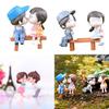 Whimsical Bench Couple Dolls Designed For Enchanting Miniature Garden Scenes