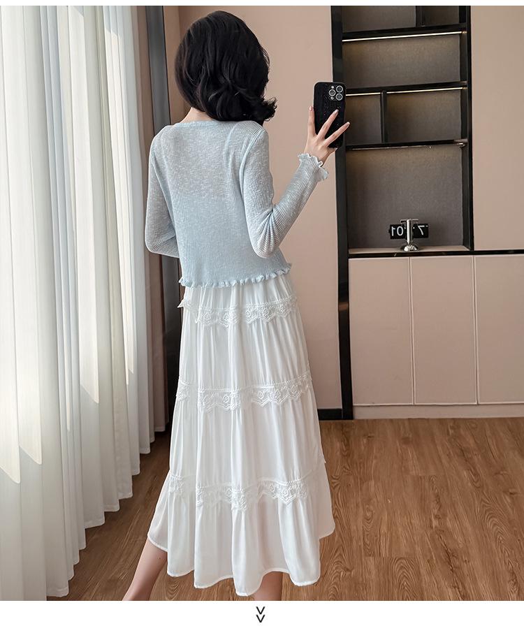 Spring Fashion Set: Women's Fairy Camisole Dress & Knit Cardigan