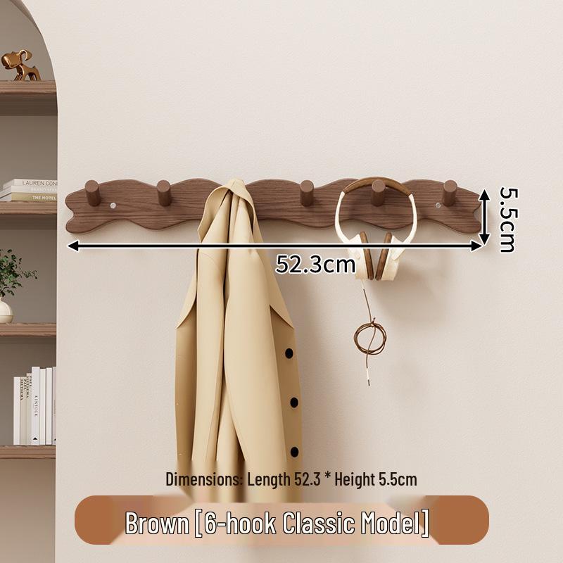 Ścienny wieszak na płaszcze, kapelusze i ubrania z haczykami bez wiercenia do sypialni, przedpokoju lub korytarza