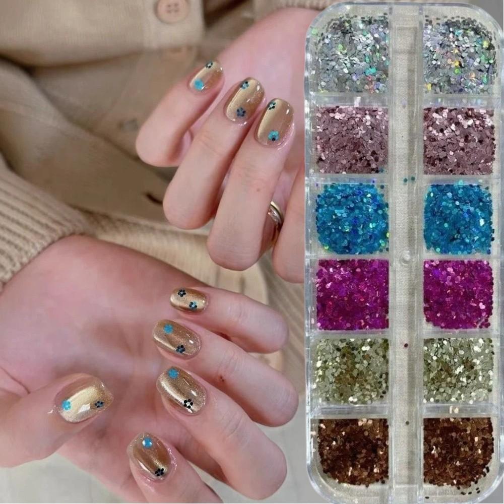 Polka Dot Glitter Nail Accessories Colorful Sequins Nail Decorations  Nail Salon