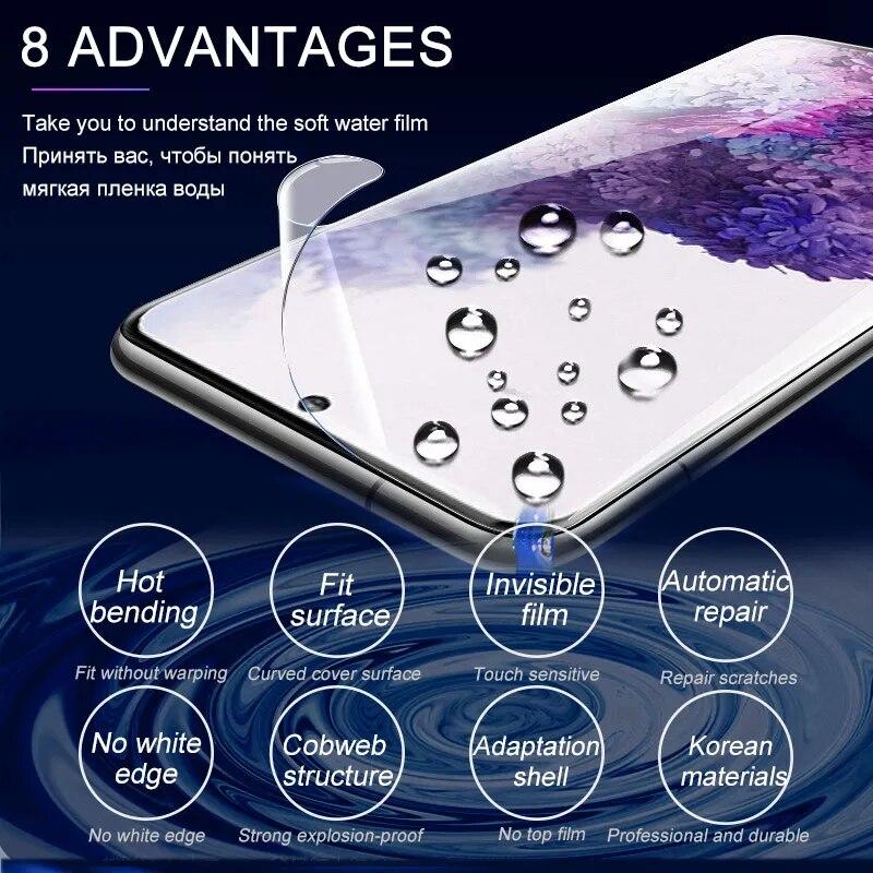 4 Pezzi Pellicola Idrogel Per Samsung Galaxy S24 S23 S20 S21 S22 Plus Ultra FE Note 20 9 10 Plus Proteggi Schermo