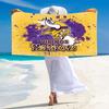 Minnesota Vikings Print Beach Towel, Large Soft Quick Dry Towel for Beach Camping Swimming