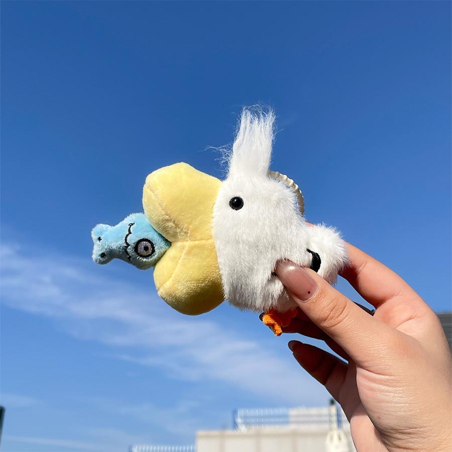Fish Pelican Eating Plush Doll Keychain Pendant Children Day Gift Cute Soft