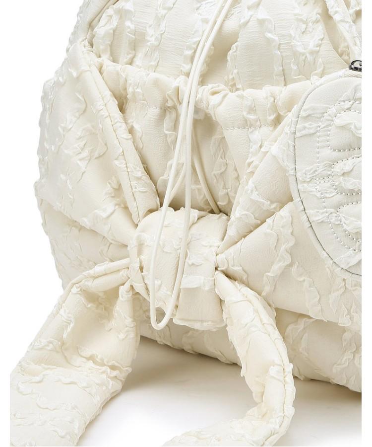 Athe Vanessabruno [Ruban] Ivory Lace Ribbon Backpack And Shoulder Bag S Aaba6F913Iv