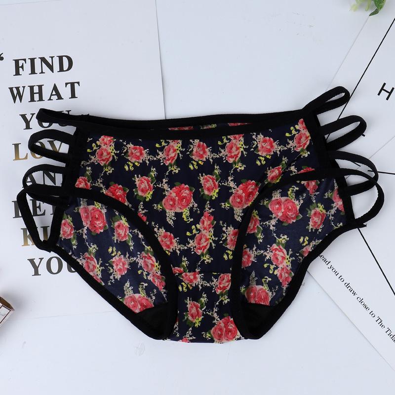 1Pcs Mesh Underpants Female Women's Panties Sexy Lace Lingerie Temptation Underwear Briefs Pespective Woman Thongs