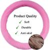 10 Pieces Fluffy Steering Wheel Covers Set,YSLSLOO Furry Steering Wheel Cover for Women Fashion Steering Wheel Cover Soft Steering Wheel Protector