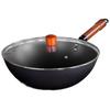 Chui Da Huang 30cm Flat Bottom Iron Wok