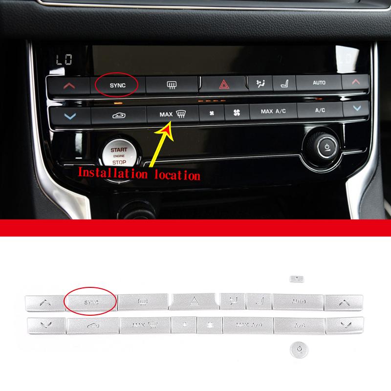For Jaguar XE XEL XF XFL F-PACE 2015-2020 Car Central Control Air Conditioner Button Cover Trim Sticker Car Interior Accessorie