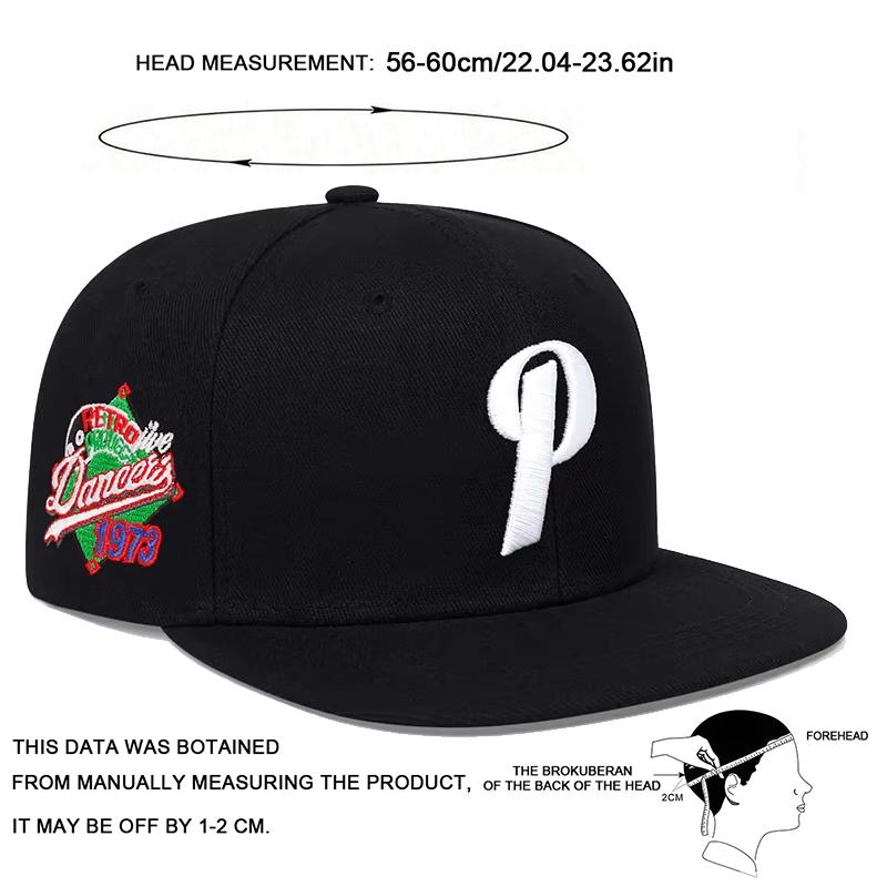 Unisex P Letter Embroidery Hip-hop Hats Spring And Autumn Outdoor Adjustable Sports Casual Baseball Caps Sunscreen Hat