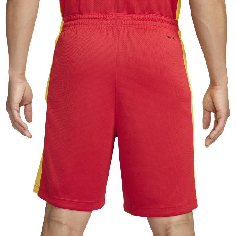 Nike China Team Away Special Edition Quick-Dry Comfortable Lightweight Breathable Basketball Shorts Men shorts Comet-Red Travel-Yellow FQ0389637