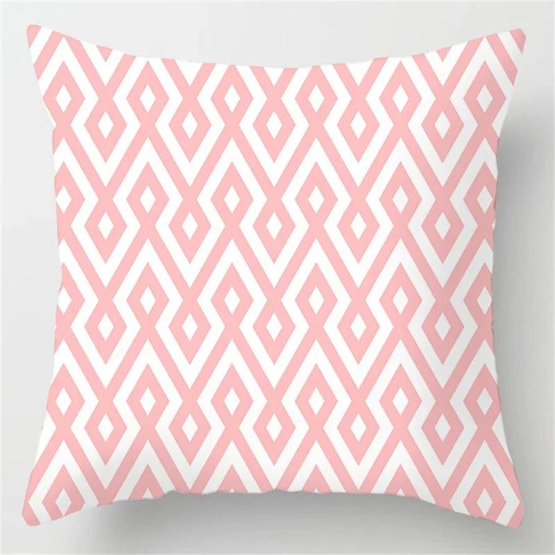 Pink Feather Pillowcase Decorative Bed  Car Sofa Cushion Cover Home Fashion Cute