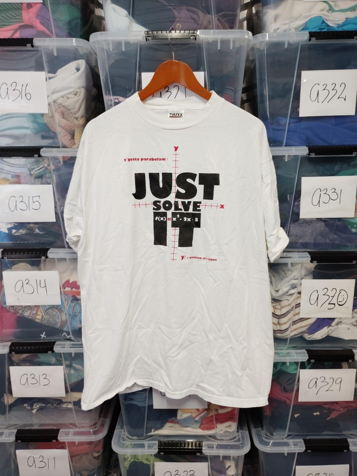 Just Solve It Vtg Math Equation Tultex Tag 2xl Good, A11ed Unisex T-Shirt S
