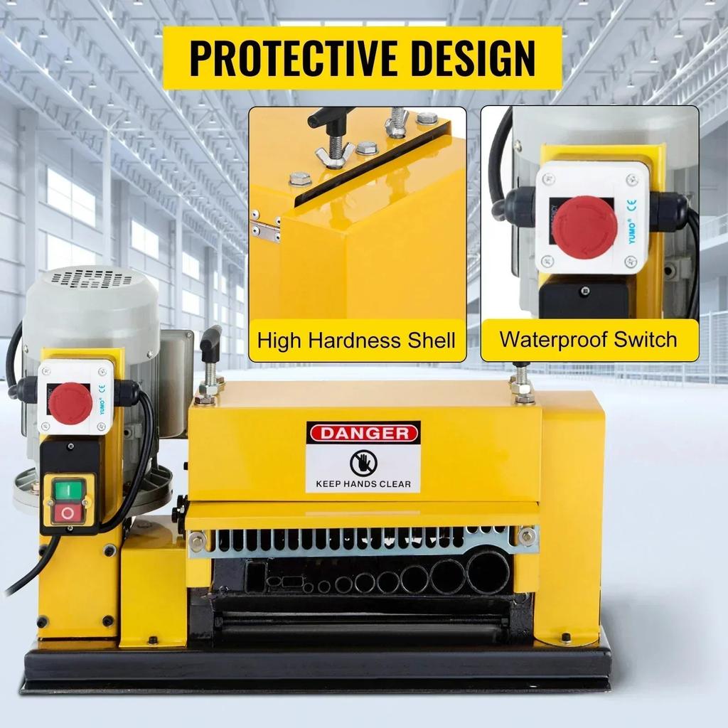 Portable Electric Wire Stripper 370W 10 Blades 1.5-38mm Cable Stripping Machine for Industrial Plastic Rubber Removal