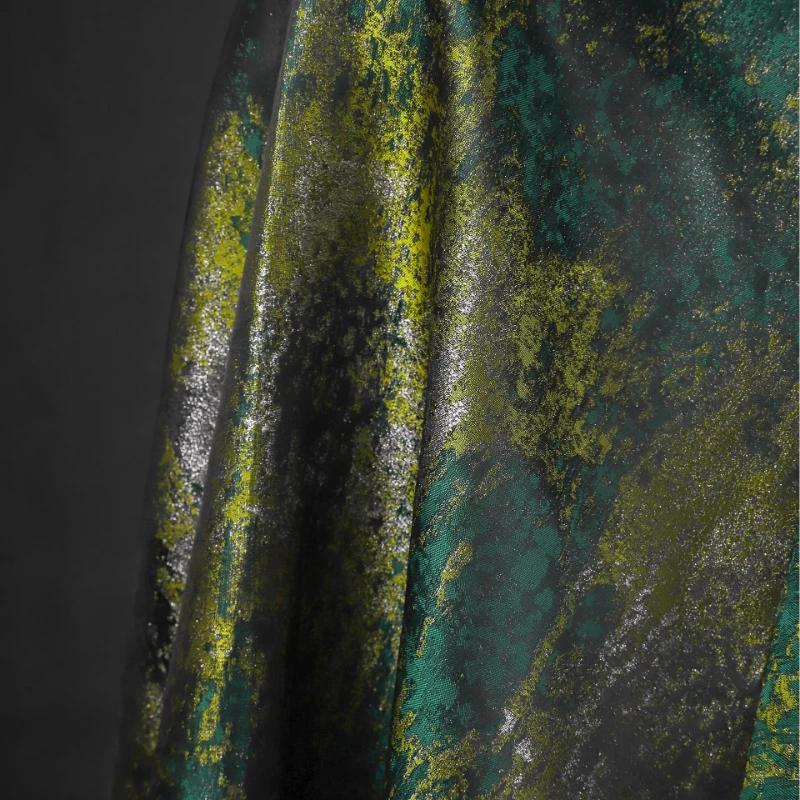 Jacquard Black Gilt Double Gradient Cloth/Retro Reflective Texture Chinese Style Cheongsam Clothing Designer Fabric