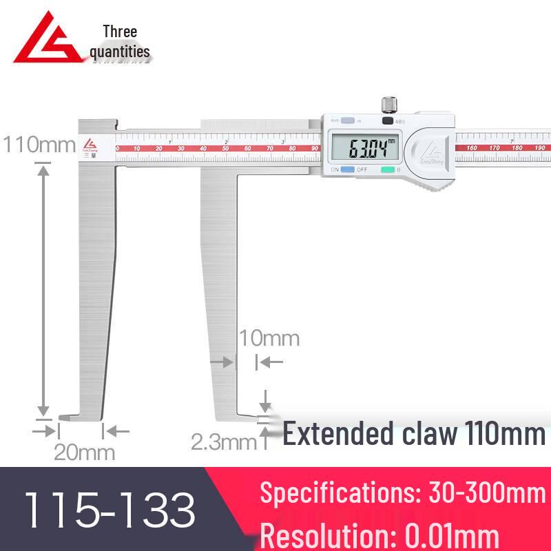 Stainless Steel Digital Vernier Caliper 10-150mm for Inner/Outer Groove Measurement