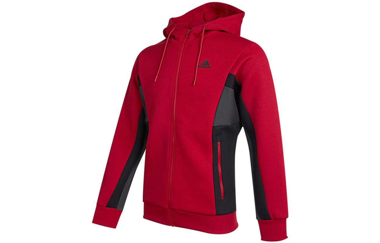 Adidas Jackets Men s Red Hooded Moderate Other H39240 M