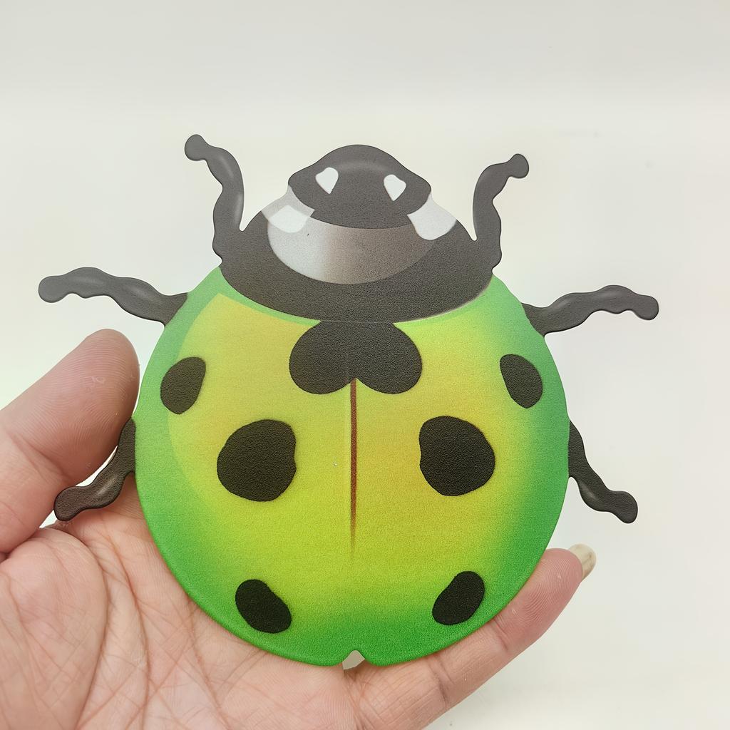 1pc, Metal Ladybug Colorful Garden Decoration Yard Crafts Living Room Kindergarten Decoration Insect Outdoor Crafts, Scene Decor,  Home Decor.
