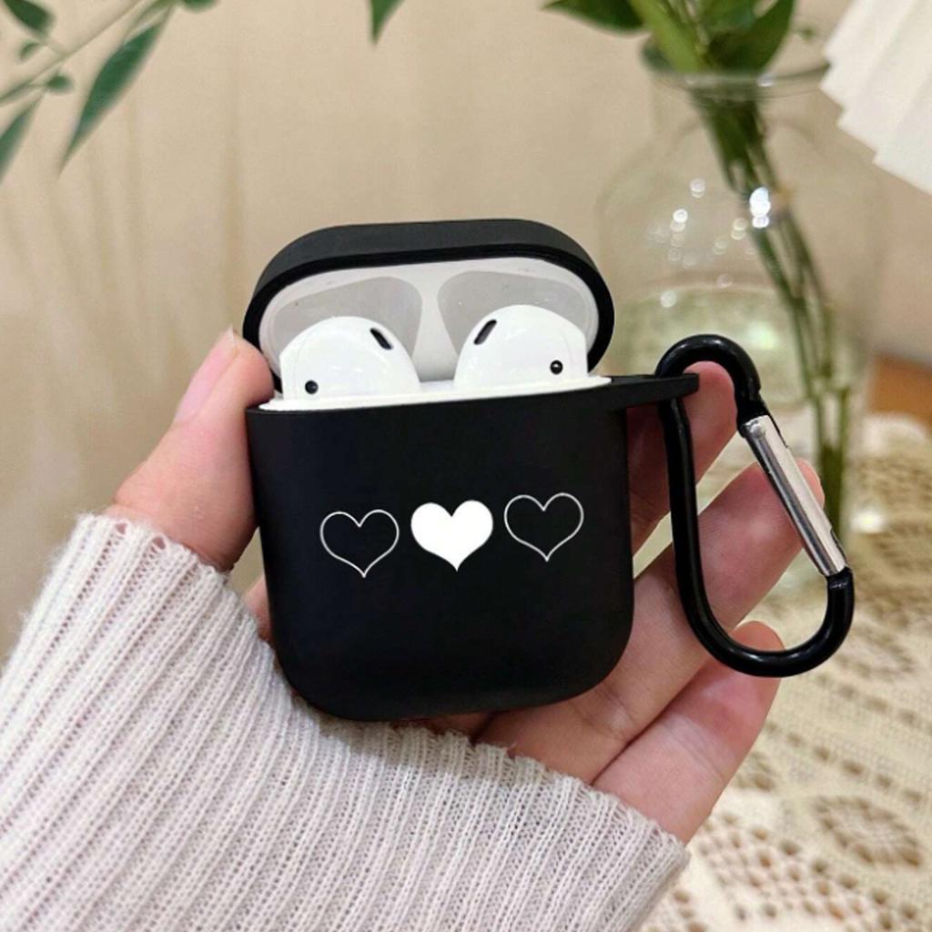 Love Applies To AirPodsPro1/1/1 Black Matte Apple Bluetooth Headset Love Case