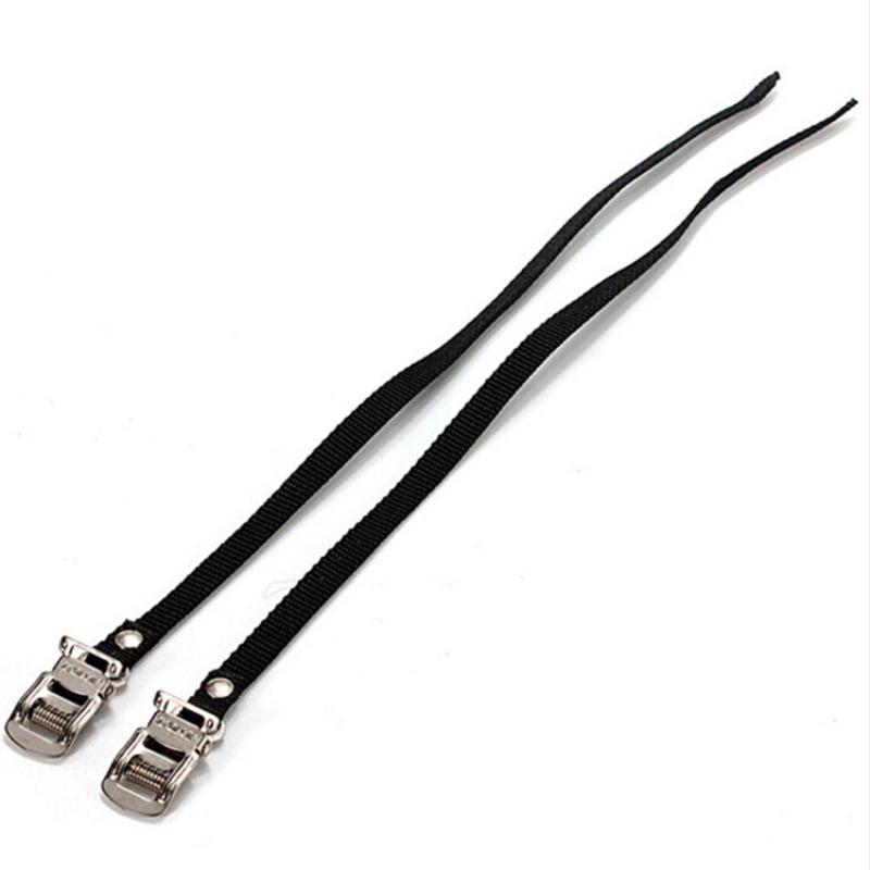 1 Pair Bicycle Pedal Straps Toe Clips Fixed Belt Aluminum Alloy Dog Mouth Pedal Covers for Fixed Gear Bike