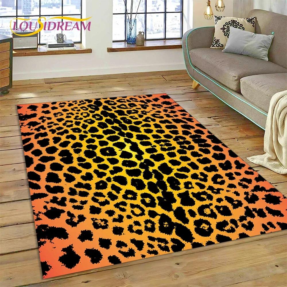 Colorful Zebra Stripe Leopard Tiger Carpet Rug for Bedroom Living Room Home Sofa Decoration,Children Game Large Decor Floor Mat
