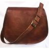 Genuine Vintage Women's Brown Leather Tote Shoulder Bag Satchel Messenger Purse