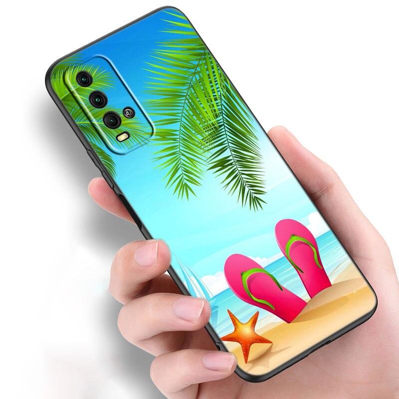 Letni Owoc Wiśnia Etui na Telefon Dla Xiaomi Redmi Note 10 9 Pro Max 10S 10T 9A 9C 9S 9T 8A 8T 8 7 Pro Miękkie TPU Czarne Etui