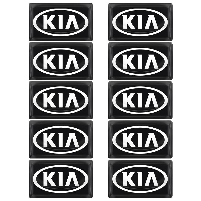 2/5/10 ks Emblém s logem auta 3D samolepky Karbonové vlákno Volant Pro Kia Rio Ceed Sportage Cerato Soul Sorento K2 K5 Skládací Autodoplňky