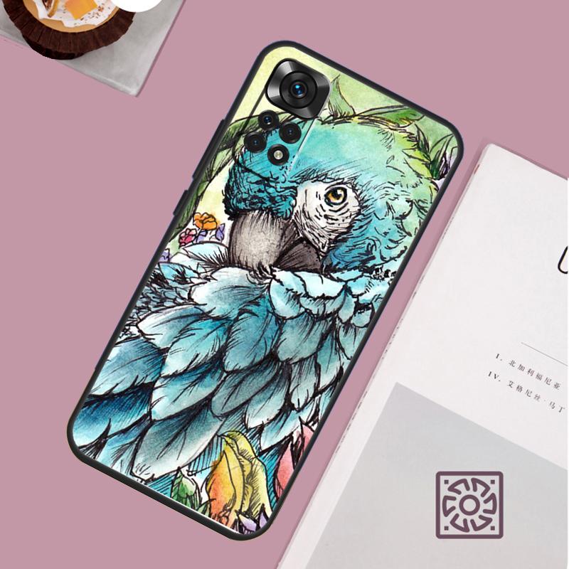 Colorful Parrots Case For Xiaomi Redmi Note 12 11 8 9 10 13 Pro 12S 11S 10S 9S Redmi 13C 9C 10C 12C Cover