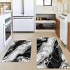 1Pcs Anti Fatigue Kitchen Rugs Modern Marble Textured Waterproof Non-Slip Thick Cushioned Kitchen Mat Heavy Duty Comfort Standing Mat for Kitchen