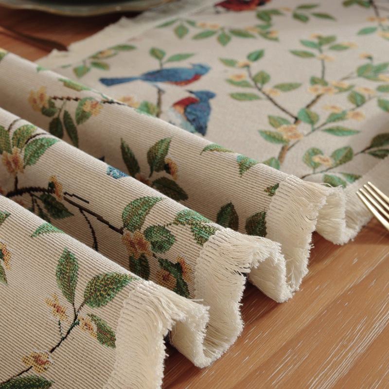 Bohemian Cotton Thread Nordic Table Runner: Retro American Country Mori Style for Coffee Table & TV Cabinet