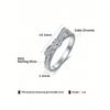 Cubic Zirconia Bow Decor Sterling Silver Ring Wedding Engagement Bridal Jewelry Valentines