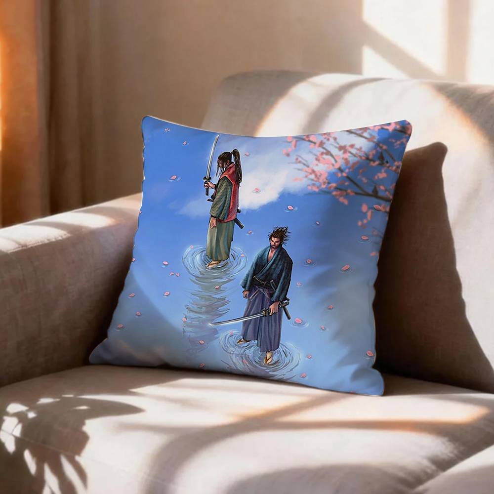 COOL Vagabond SSamurai Pillow Case Pattern Printed Pillowcase For Living Room Sofa Cushion Cover