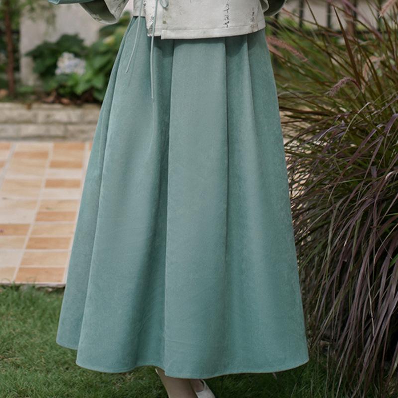 Herbst/Winter 2024 Chinesischer Retro Tang-Anzug Hanfu Cheongsam Teeset